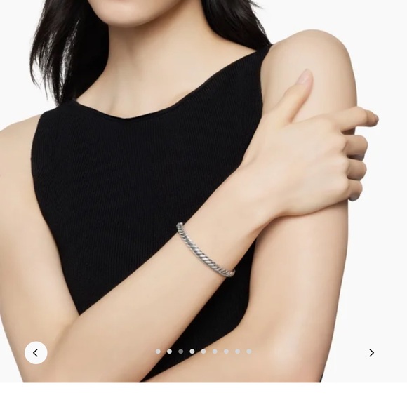 David Yurman Sculpted Cable Bracelet Silver 7 mm - Picture 3 of 7